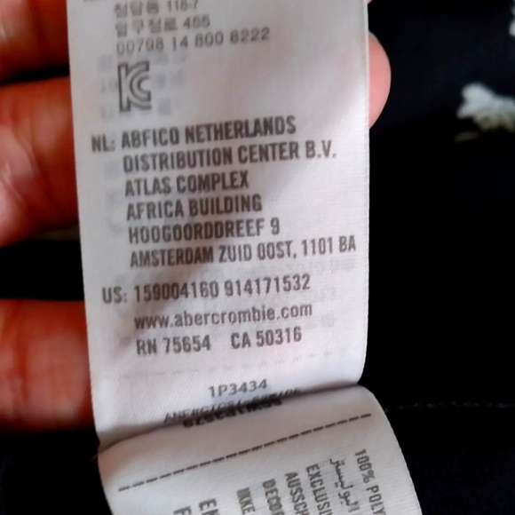 Abercrombie & Fitch Embroidered Long Sleeve Tunic Dress, size Large - Picture 6 of 7